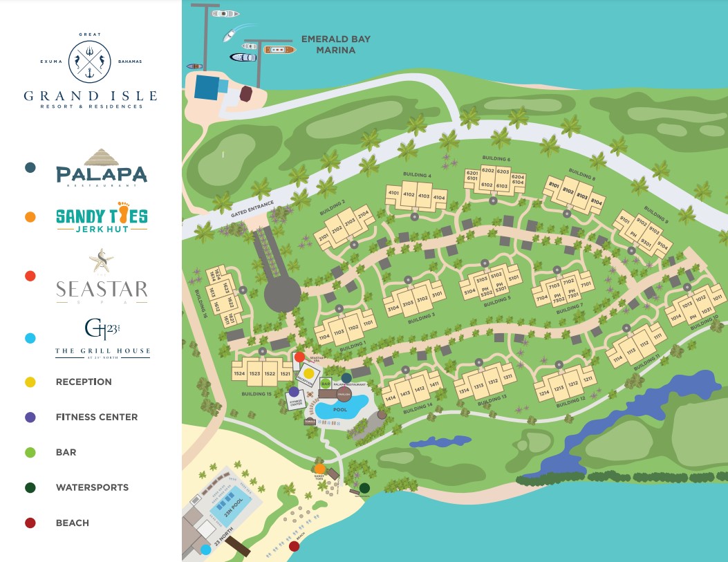 Grand Isle Resort Map