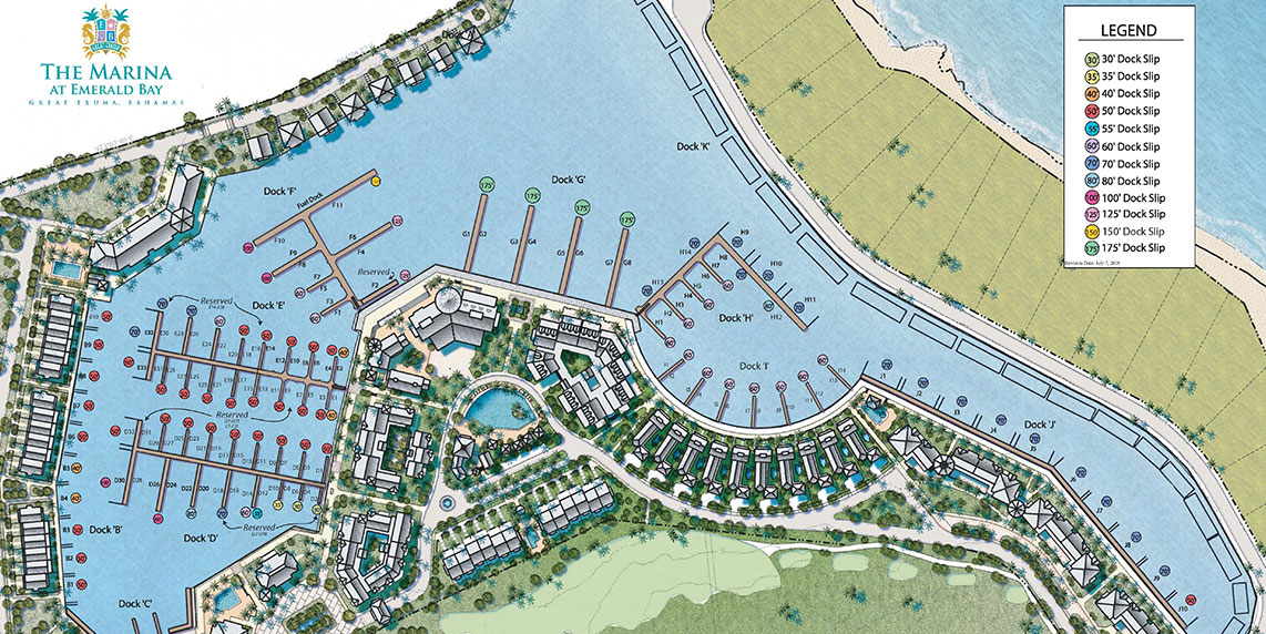 Emerald Bay Marina Dock Map